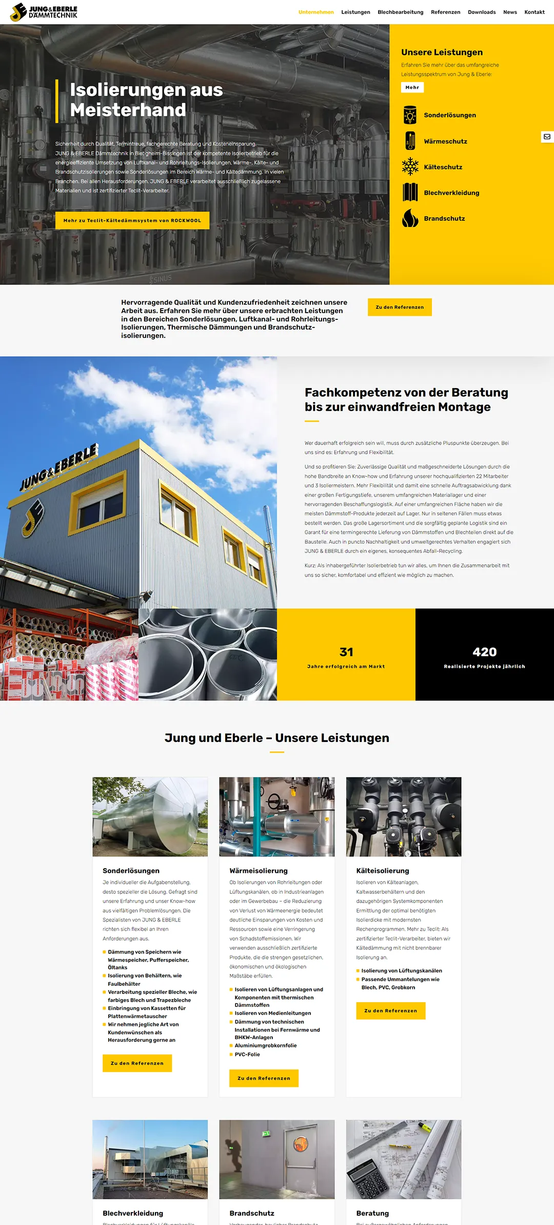 Jung & Eberle Dämmtechnik GmbH Webdesign